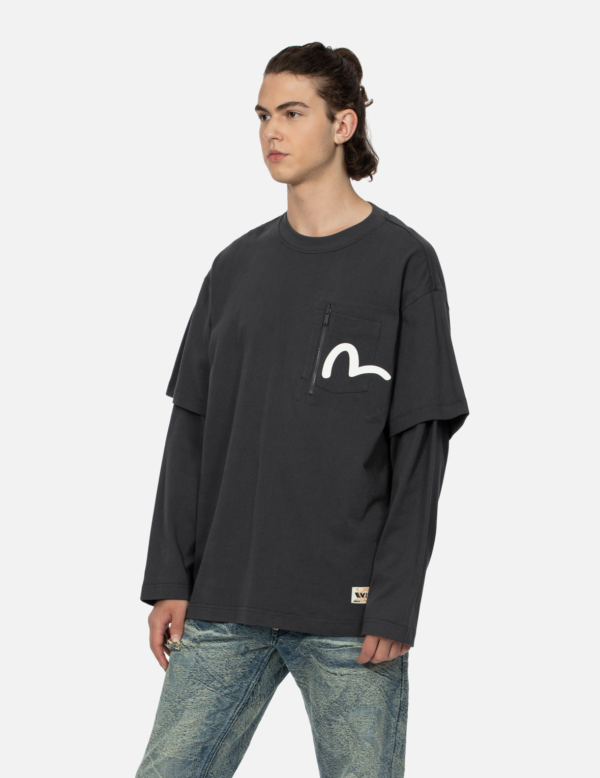 Godhead Slot Machine Print Loose Fit Long-Sleeve T-Shirt