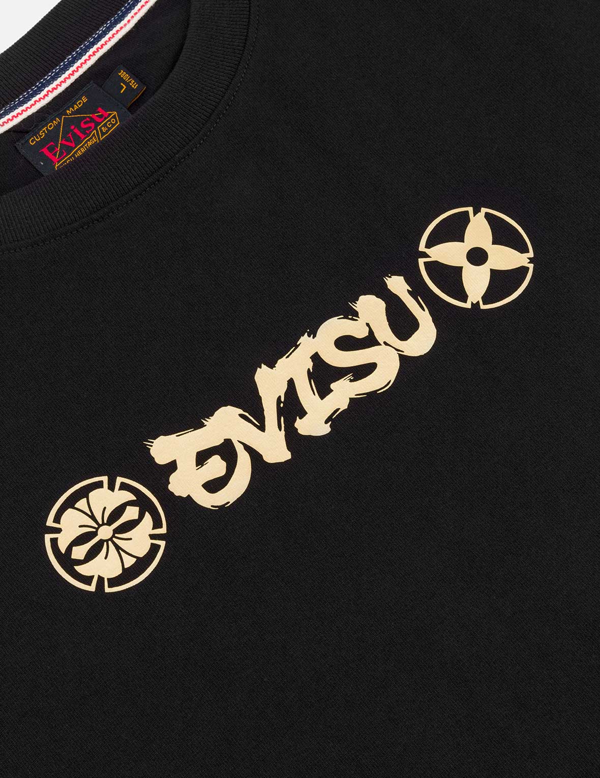 忍者达摩和商标印花常规版型T恤