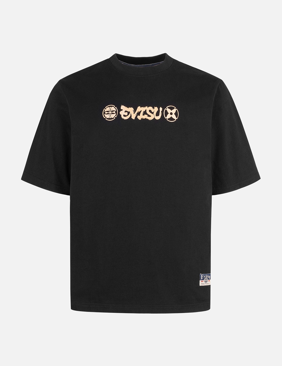 忍者达摩和商标印花常规版型T恤