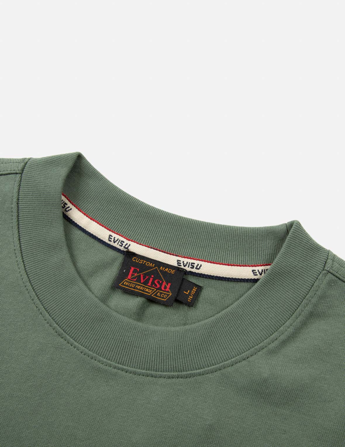Seagull Embroidery and Carp Print Relax Fit T-shirt