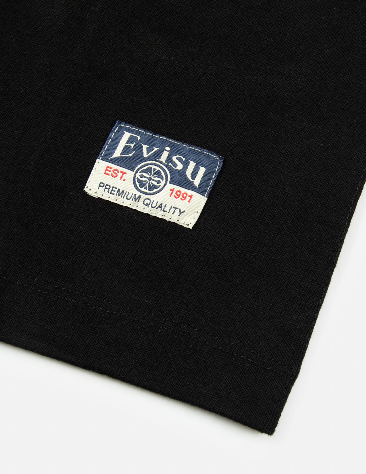 Seagull Embroidery and Carp Print Relax Fit T-shirt