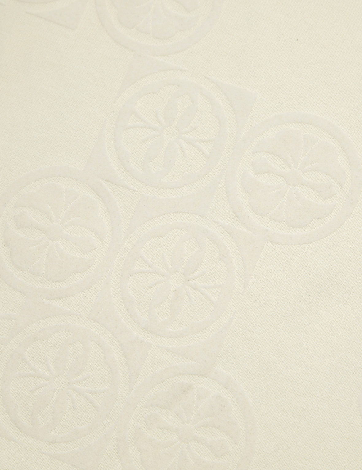海鸥刺绣和满地植绒图案宽版休闲T恤