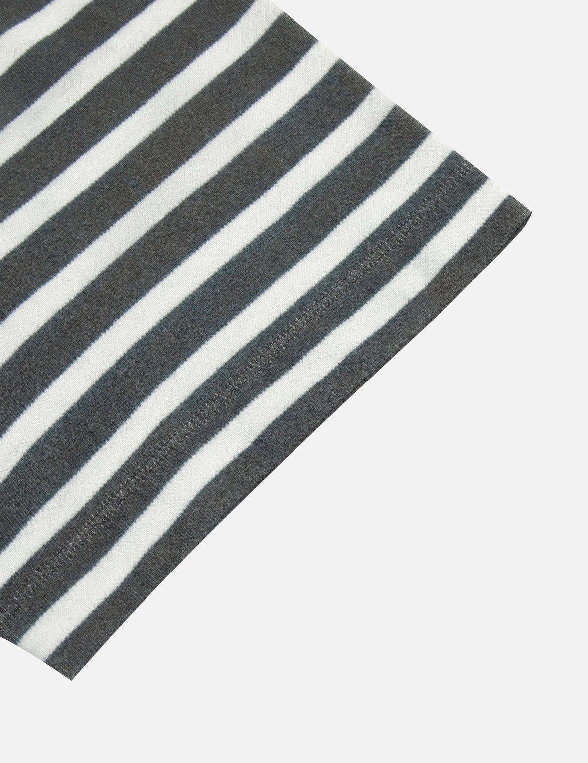 Trompe-l'oeil and Seagull Print Loose Fit Stripe T-Shirt