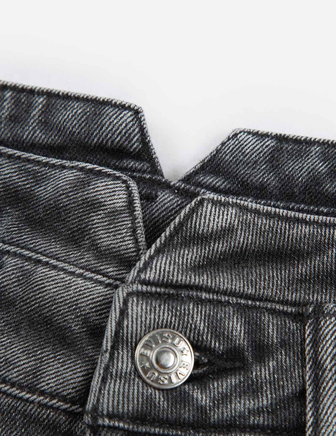 标志刺绣锥形牛仔裤