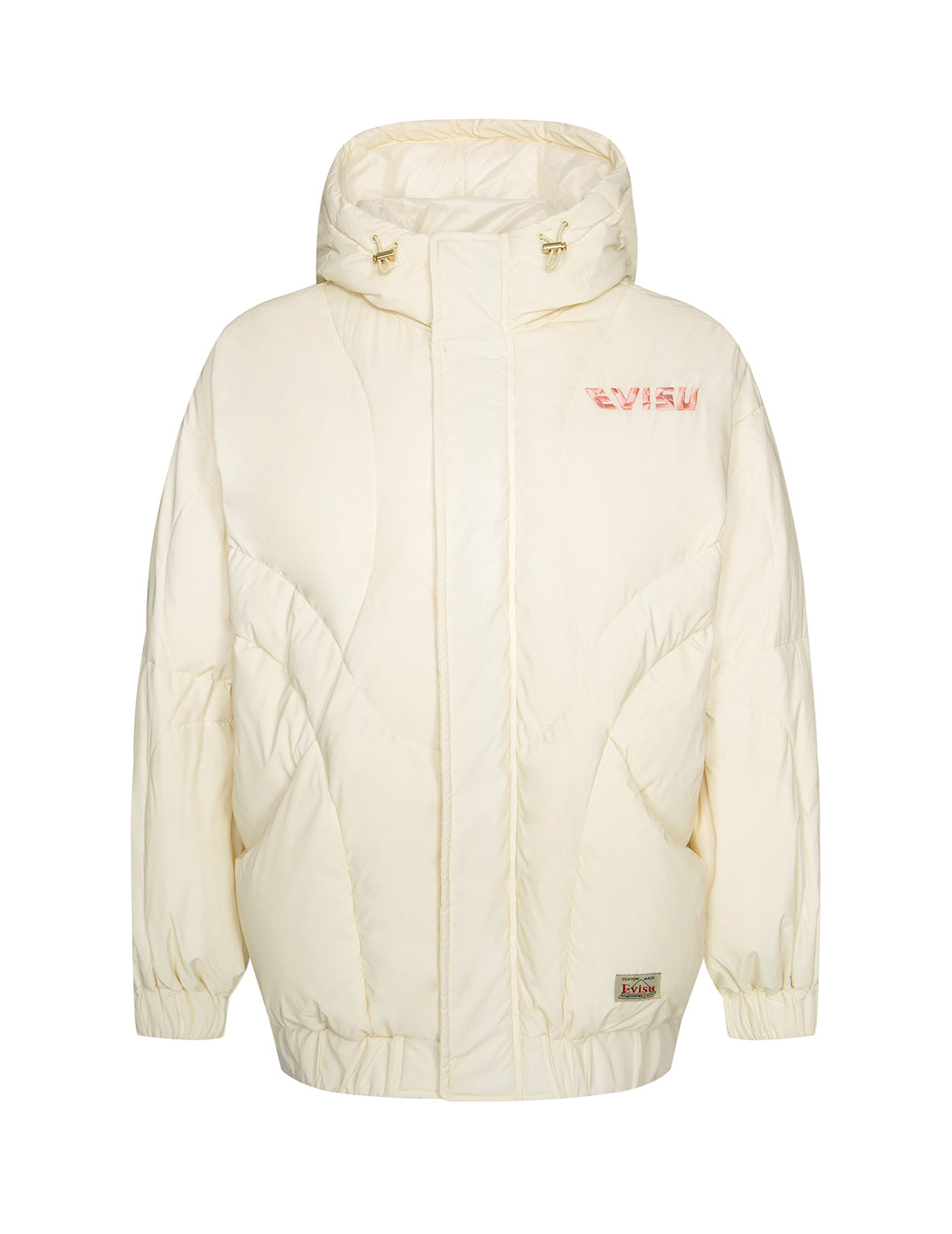 迷彩商标刺绣羽绒外套