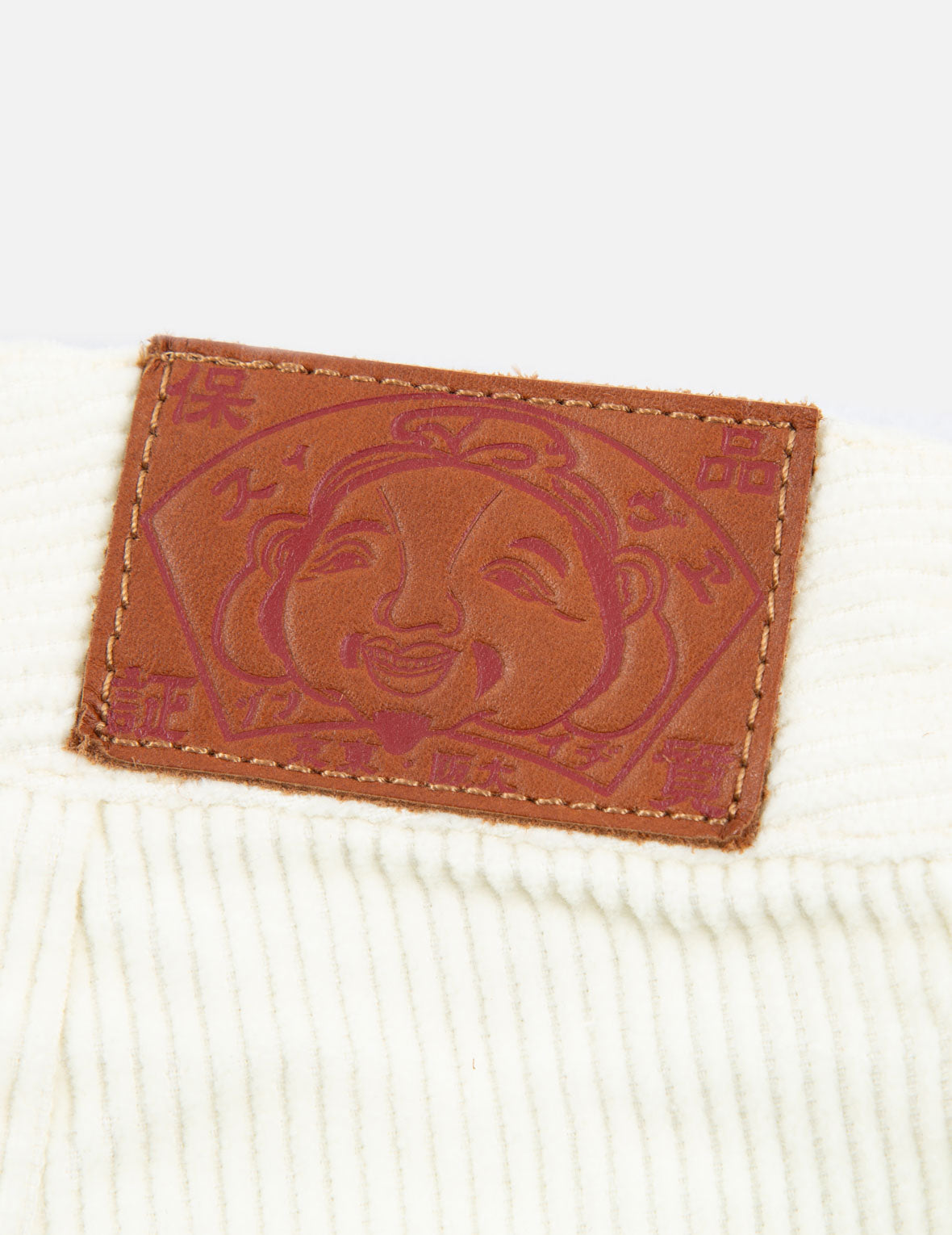 小海鸥刺绣直脚灯芯绒长裤