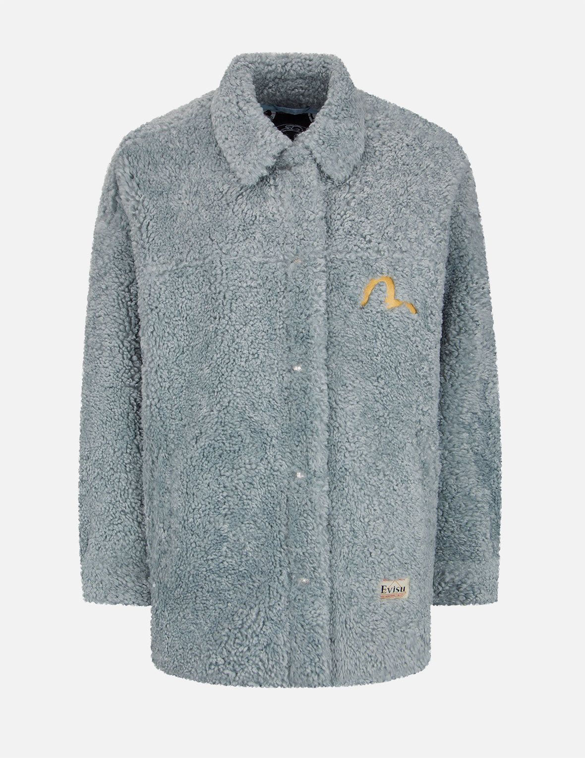 Logo Appliqué Sherpa Shirt Jacket