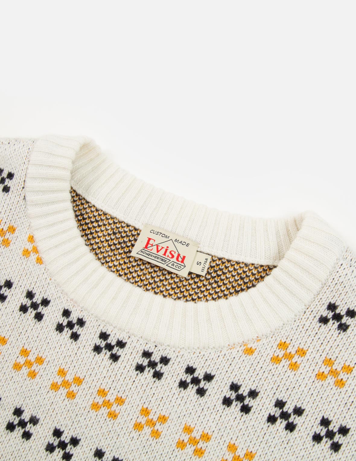 书法字商标提花针织毛衣