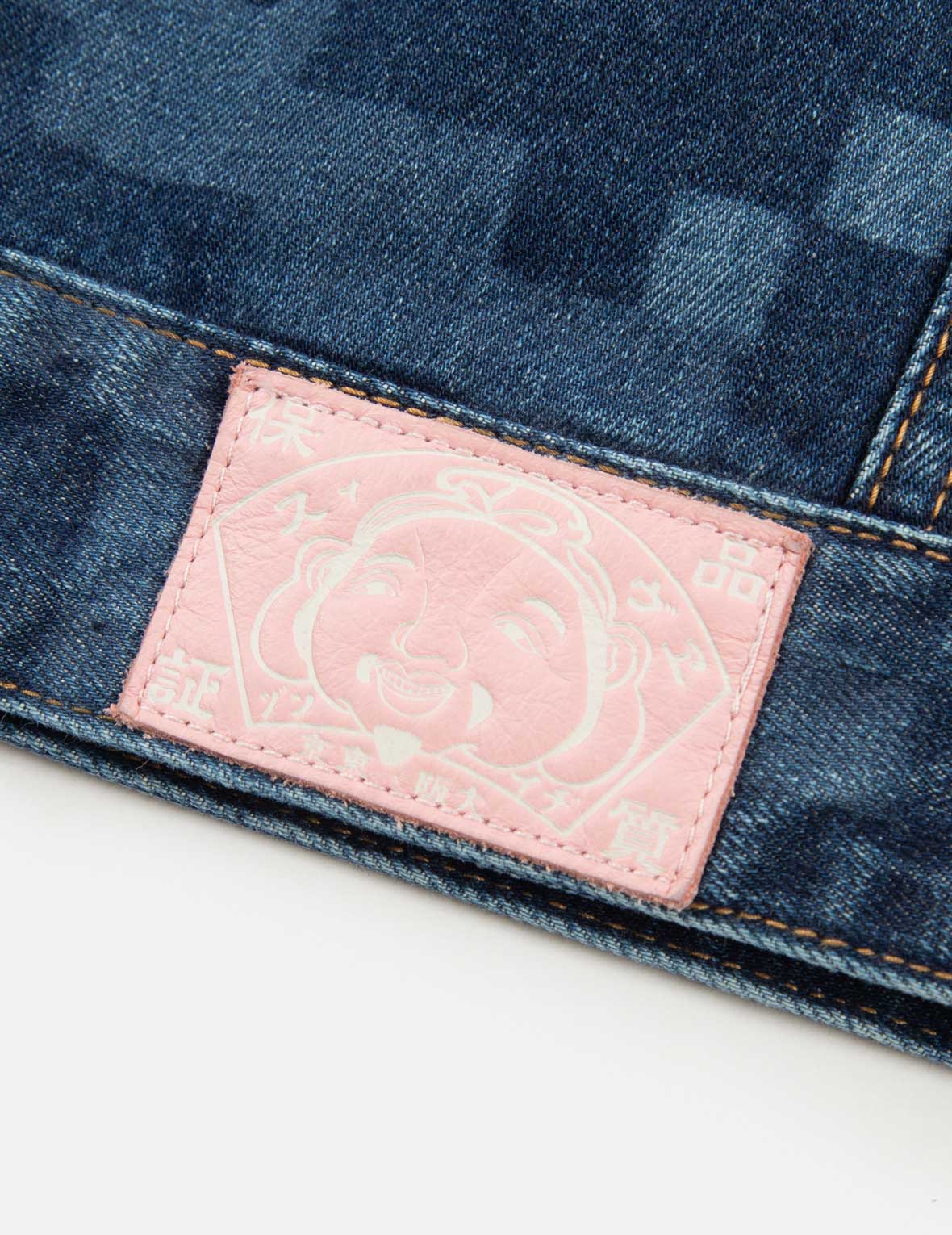 Pixel Seagull Embroidery and Print Oversized Denim Jacket