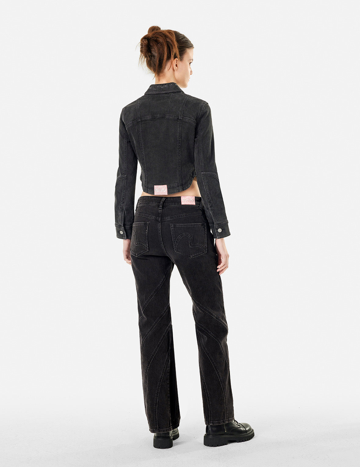 Cut-Line Fashion Fit Boot Cut Jeans