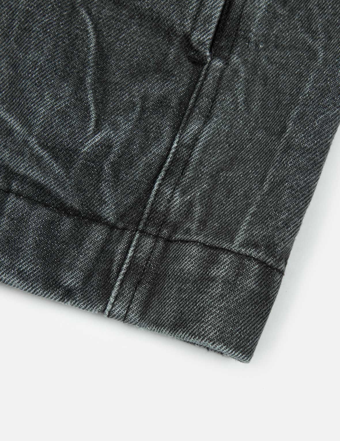 海鸥和标语刺绣超宽版牛仔教练外套