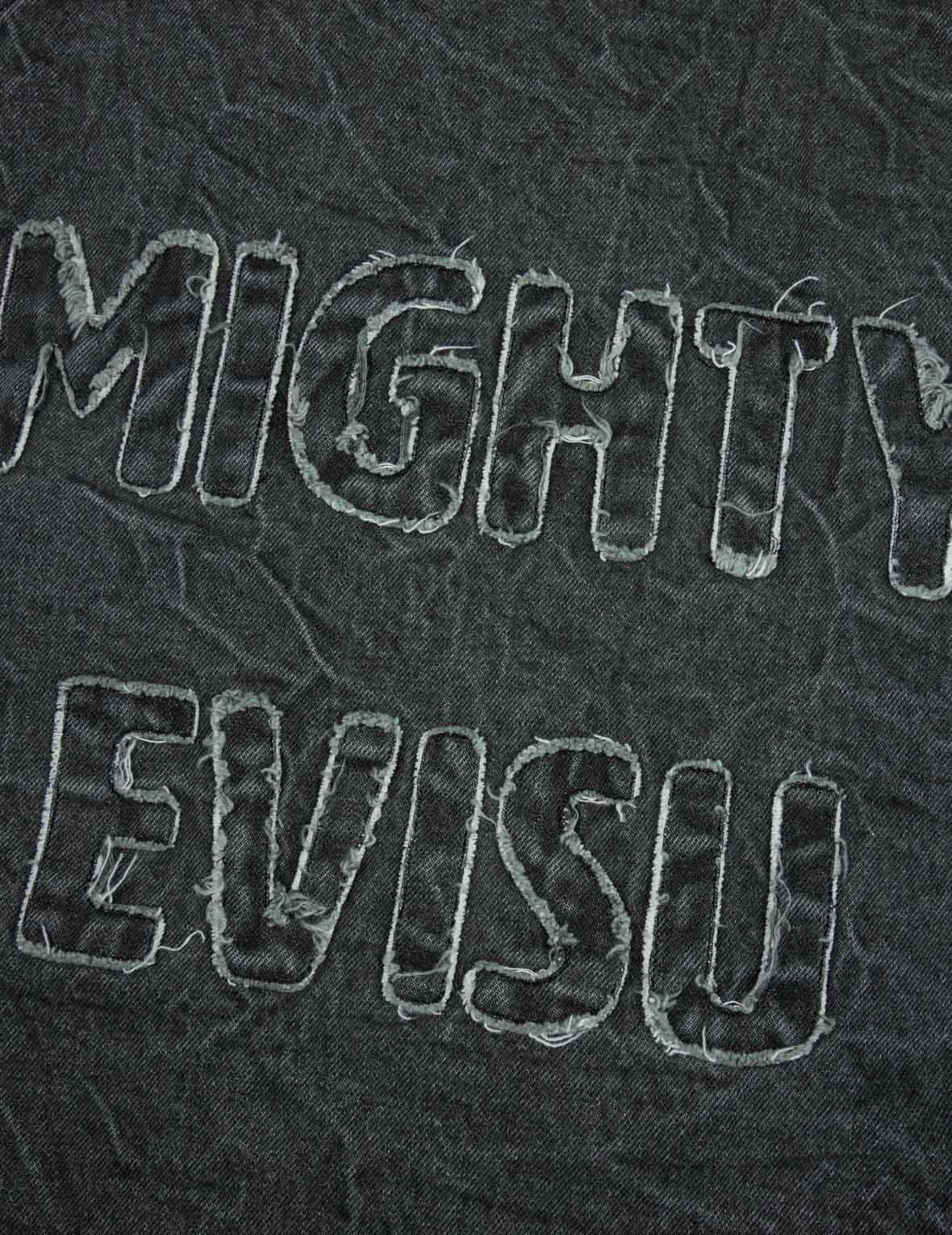 海鸥和标语刺绣超宽版牛仔教练外套