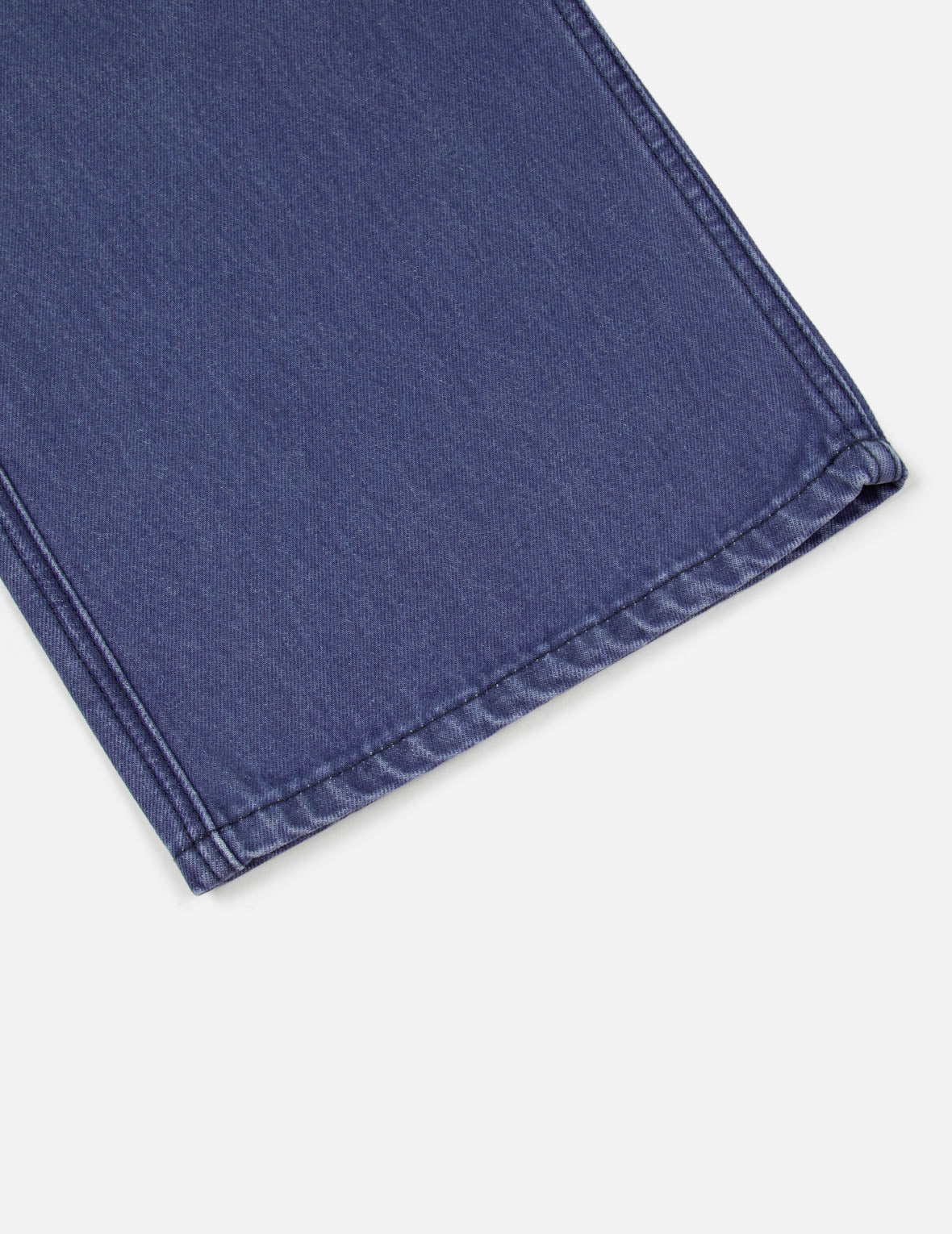 流苏边大M贴布松身阔腿工装牛仔裤