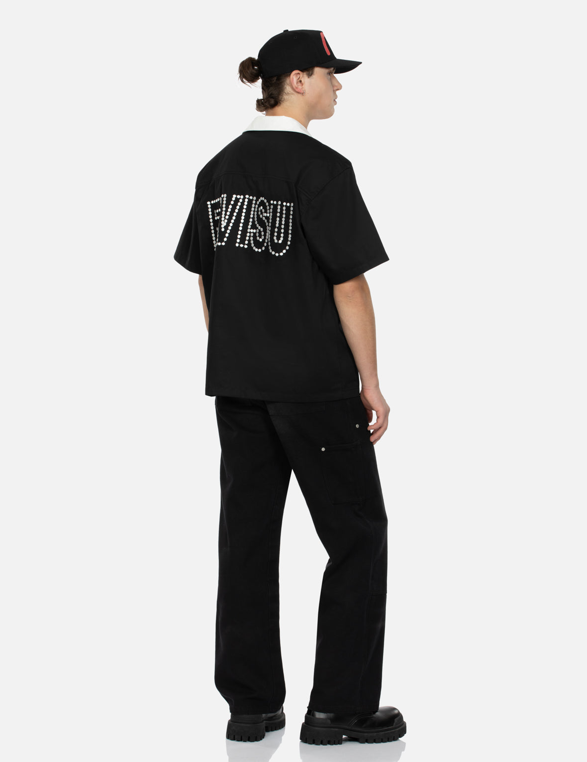 链式缝制商标刺绣宽松版型衬衫