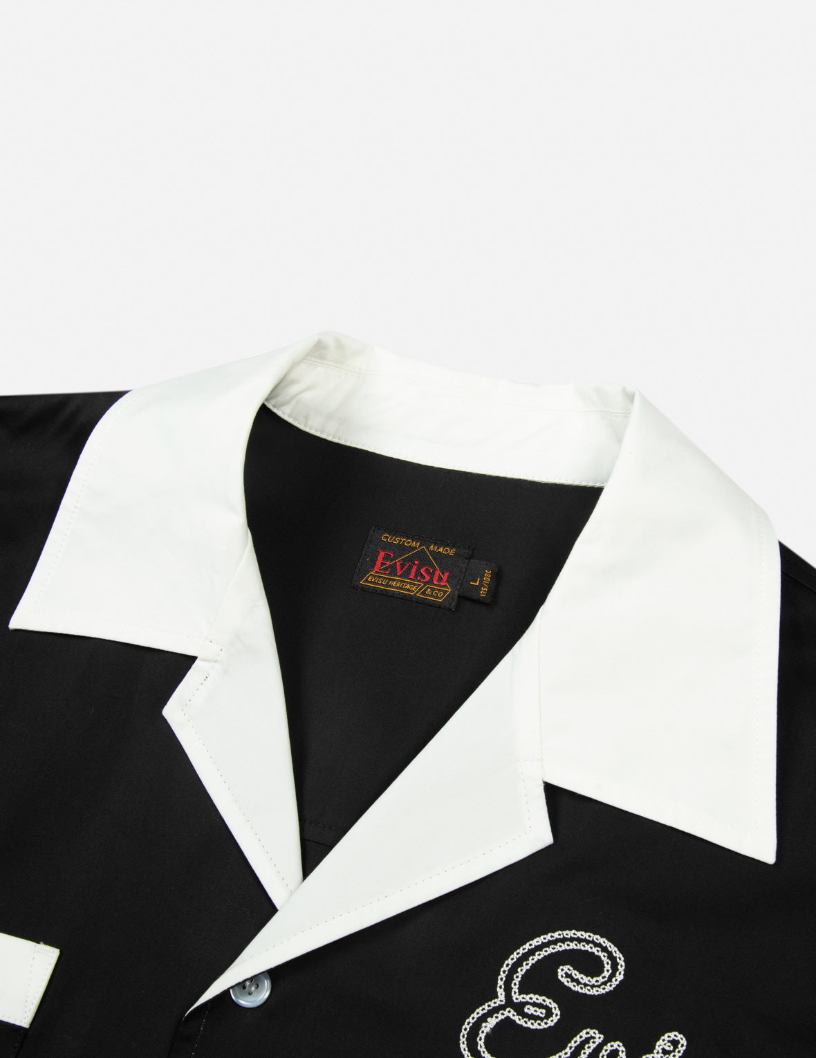 链式缝制商标刺绣宽松版型衬衫