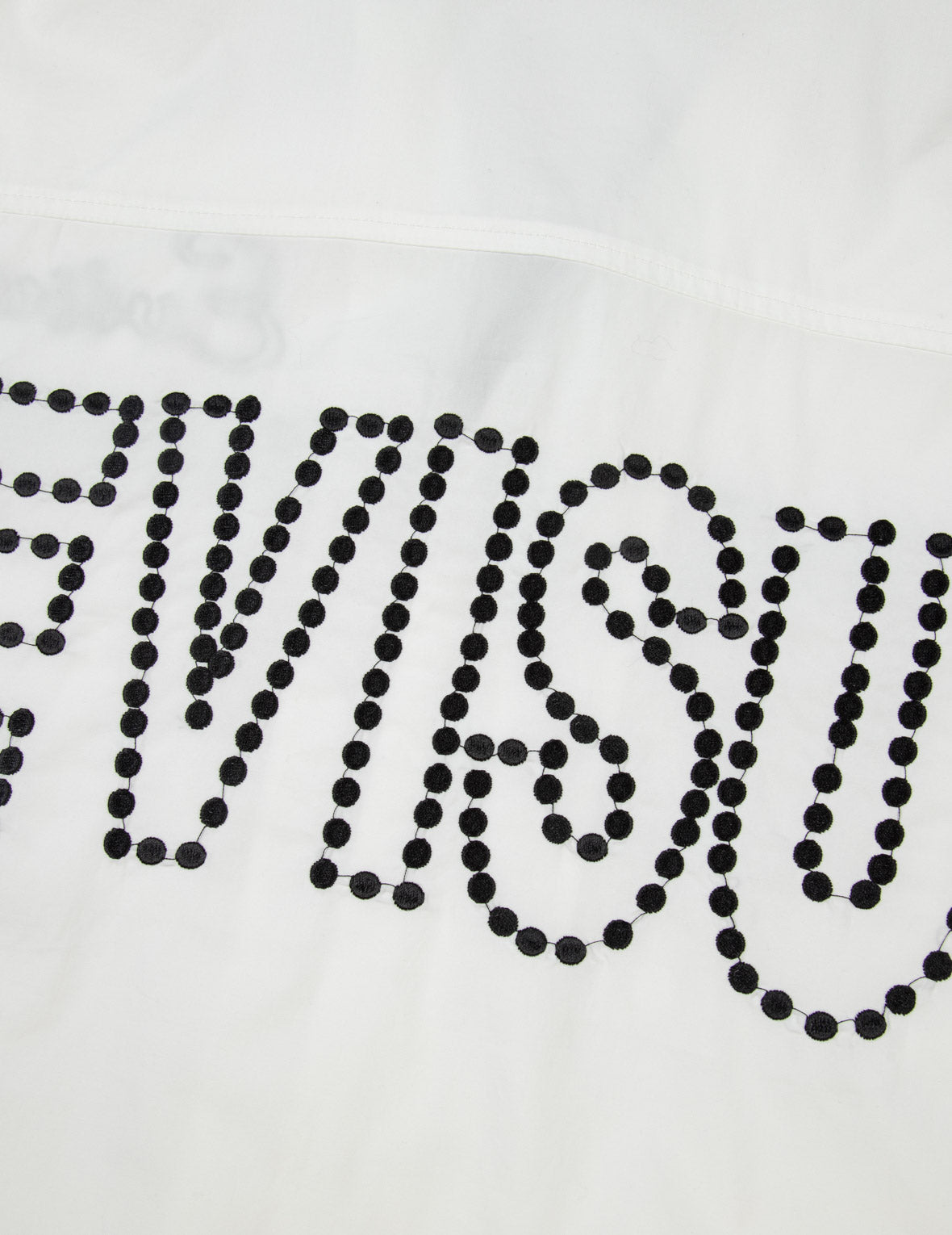 链式缝制商标刺绣宽松版型衬衫