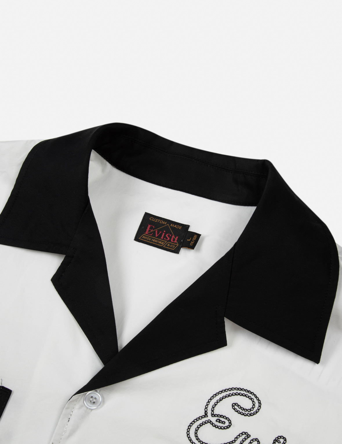 链式缝制商标刺绣宽松版型衬衫