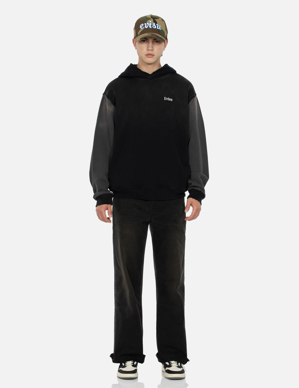 Seagull and Logo Print Boxy Hoodie