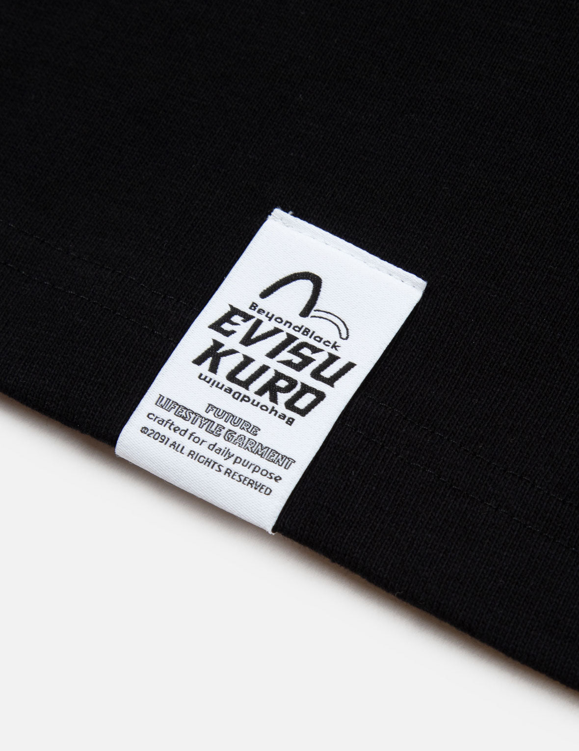 烫金书法商标印花超宽版T恤