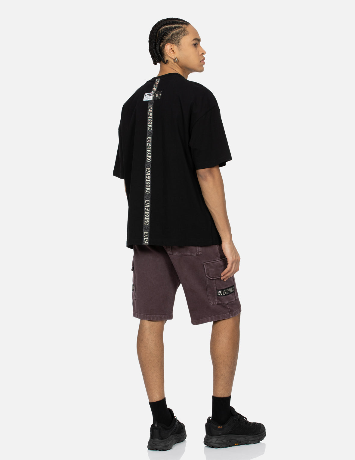 烫金书法商标印花超宽版T恤