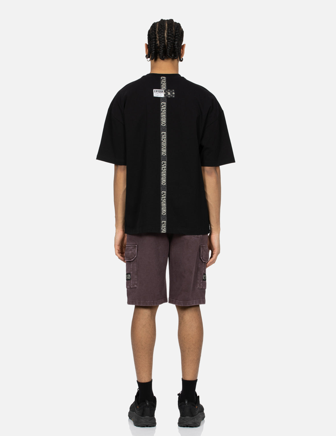 烫金书法商标印花超宽版T恤