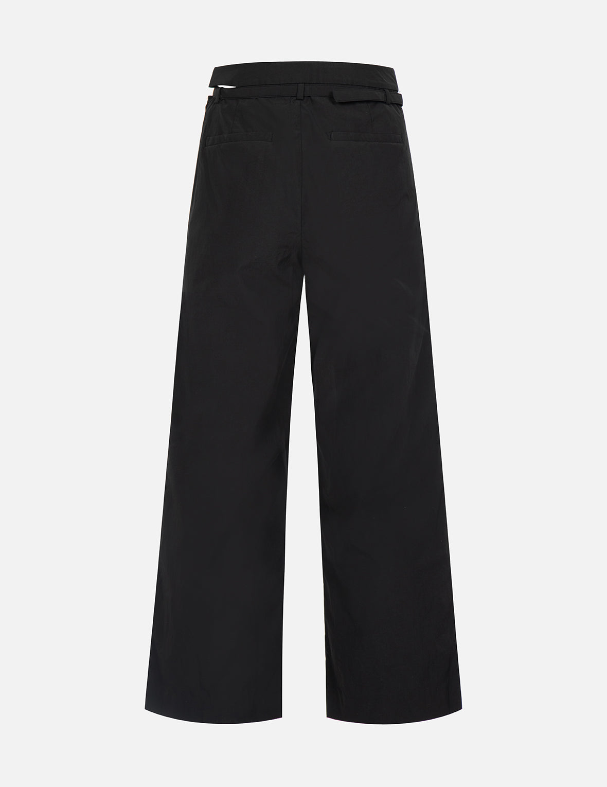 Cut-out Waist Straight-fit Pants
