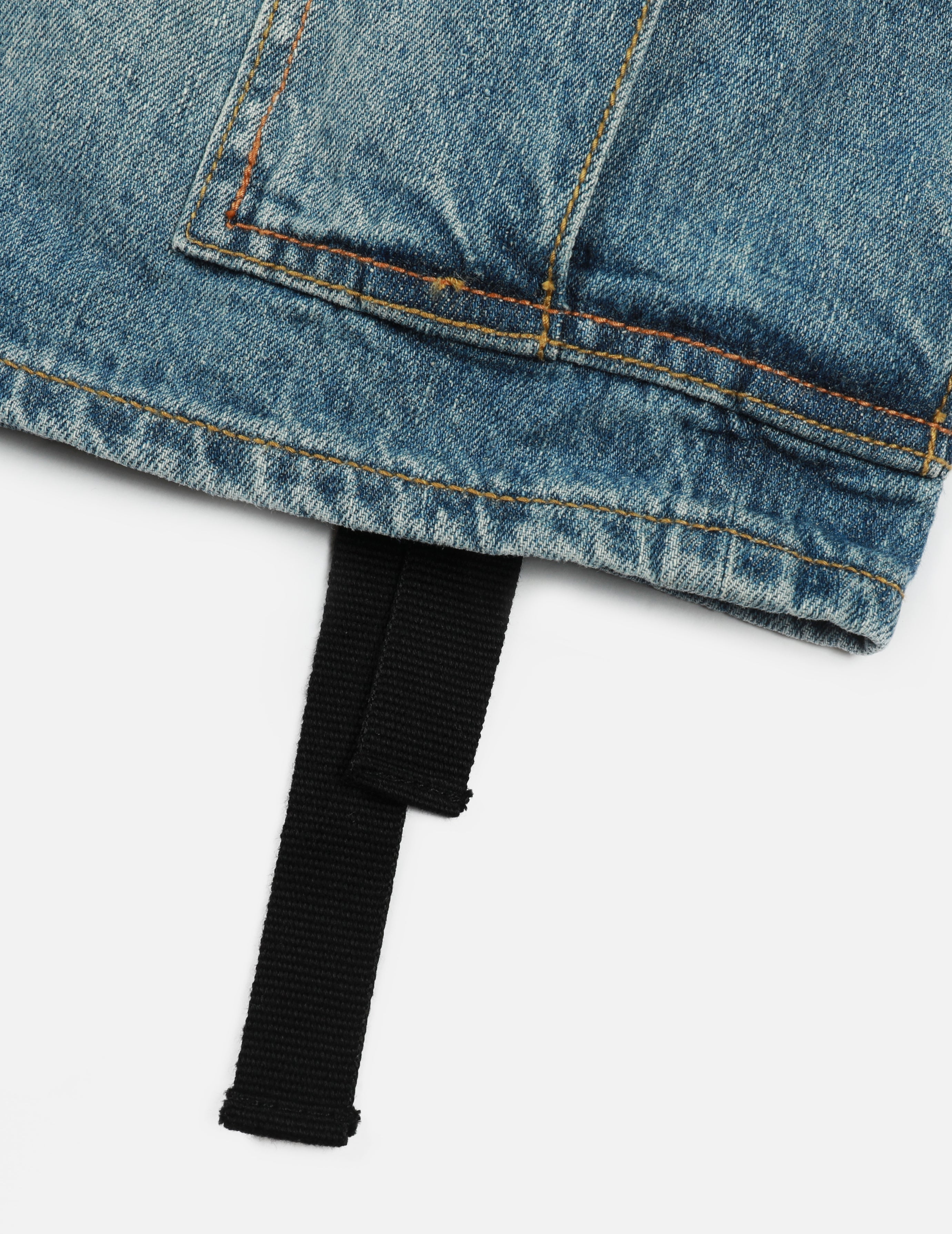 海鸥印花宽版休闲工装牛仔短裤