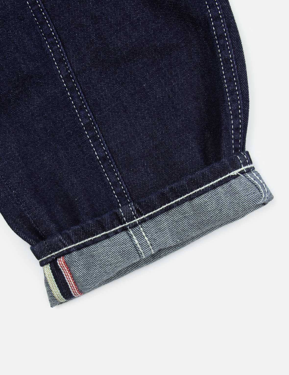 海鸥和商标印花吊脚宽松牛仔裤