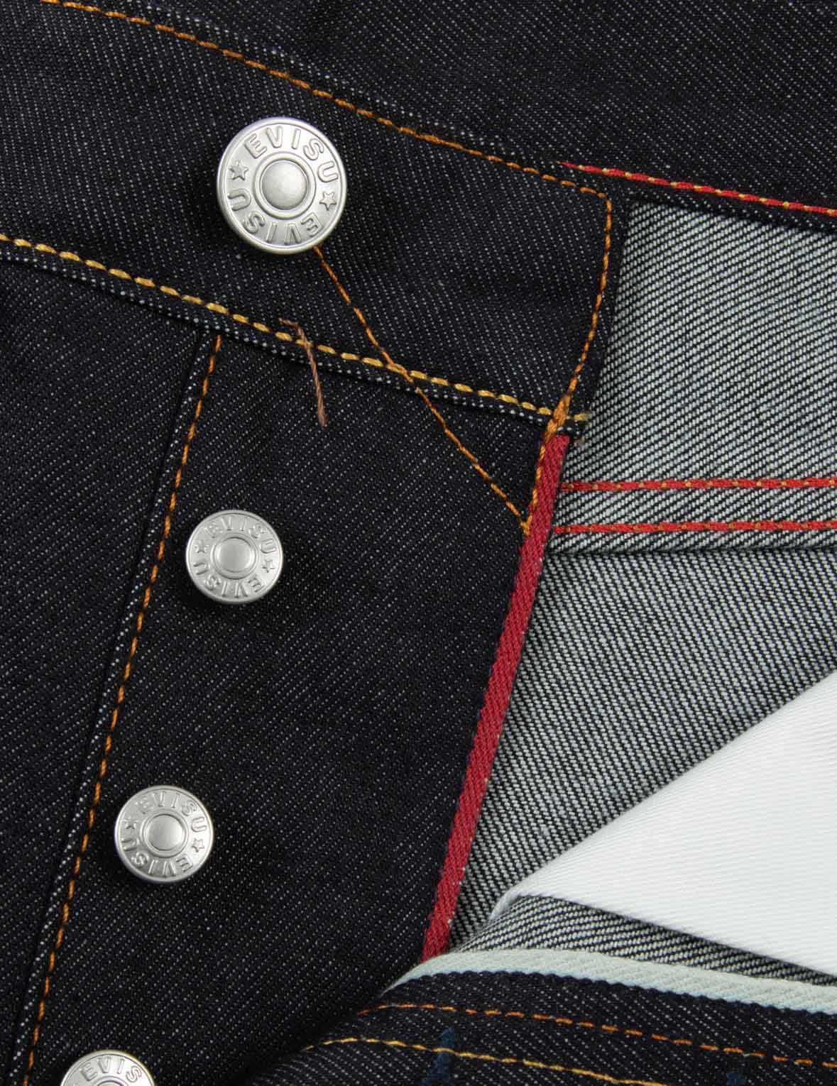 Seagull and Kamon Sashiko Embroidery Taper Fit Jeans #2017