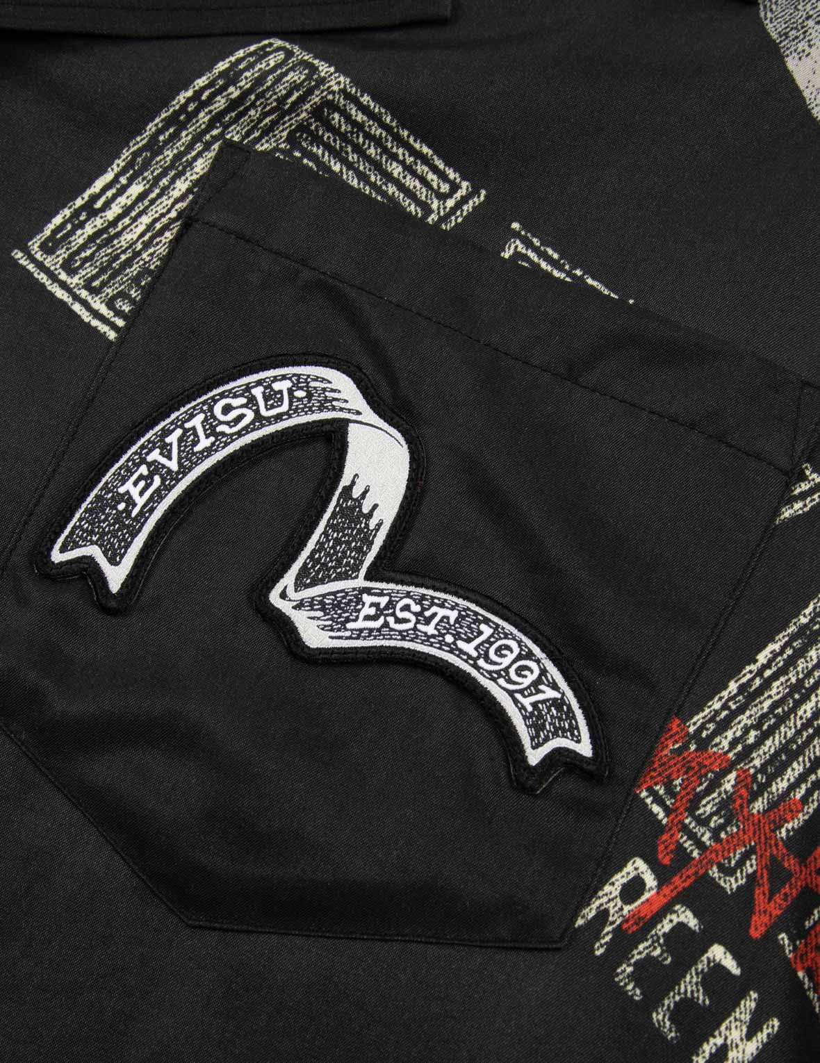 满地博弈游戏印花宽松版型短袖衬衣