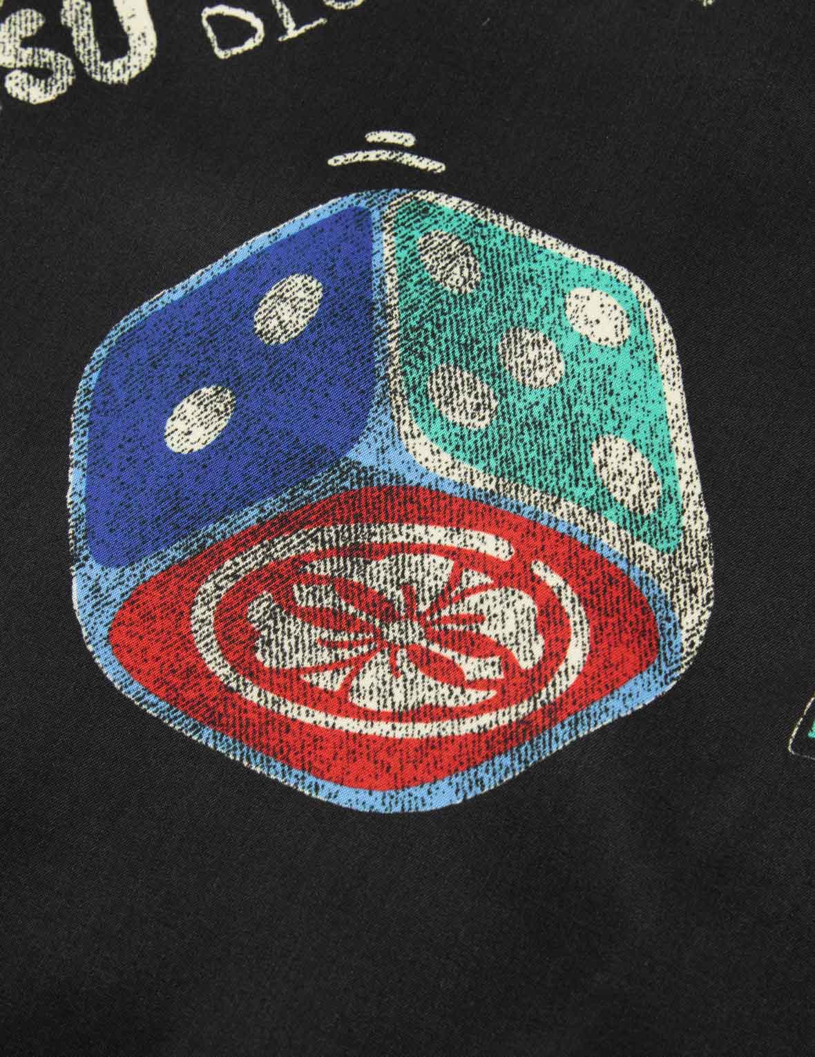 满地博弈游戏印花宽松版型短袖衬衣