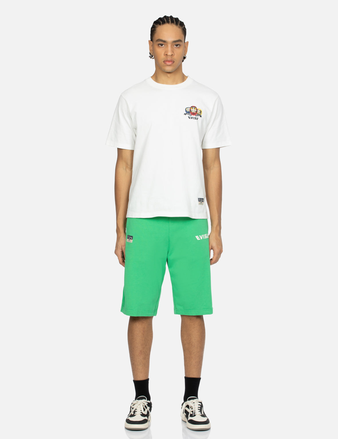 Kamon Print Regular Fit Sweat Shorts