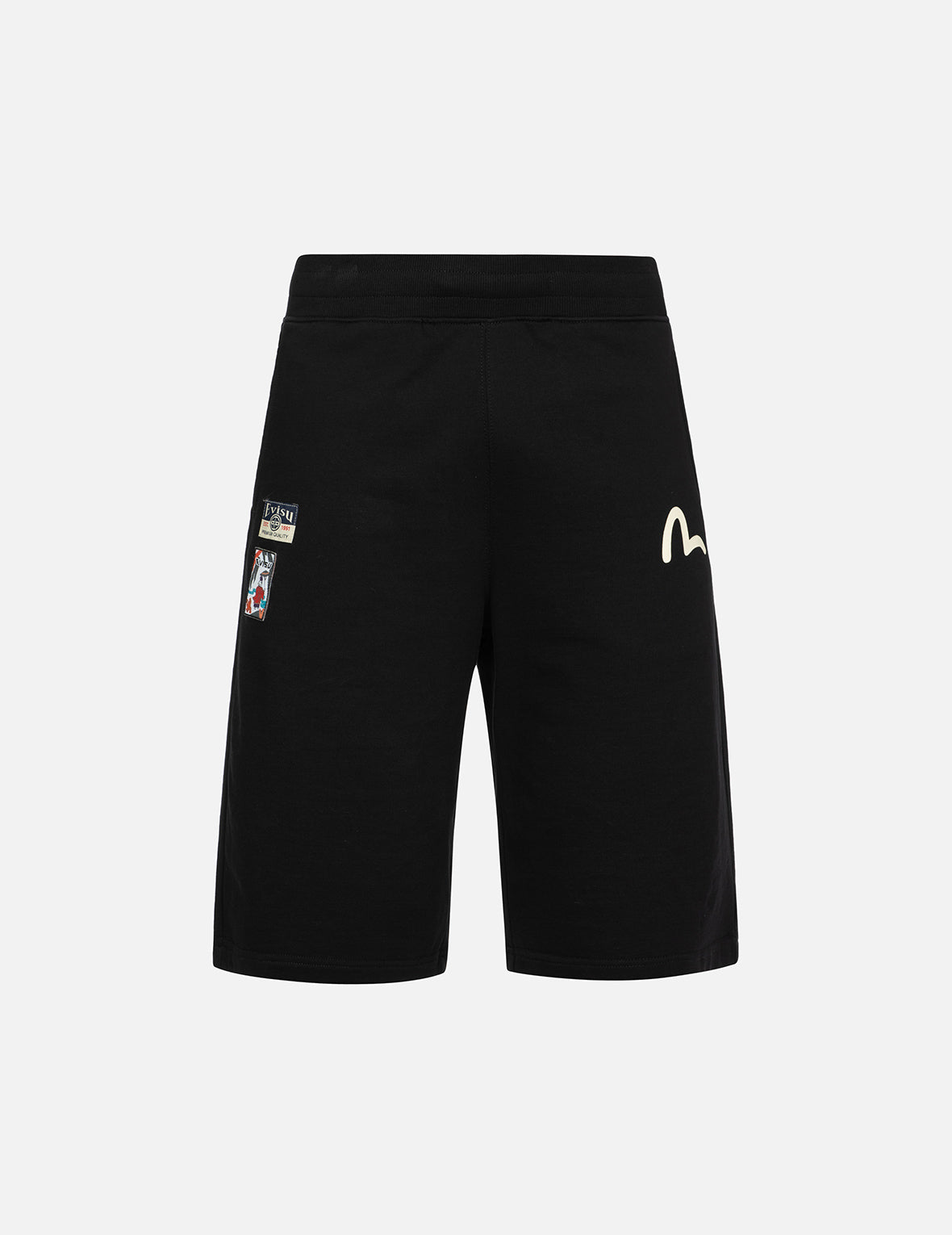 Calligraphy Brush Daicock Print Regular Fit Sweat Shorts