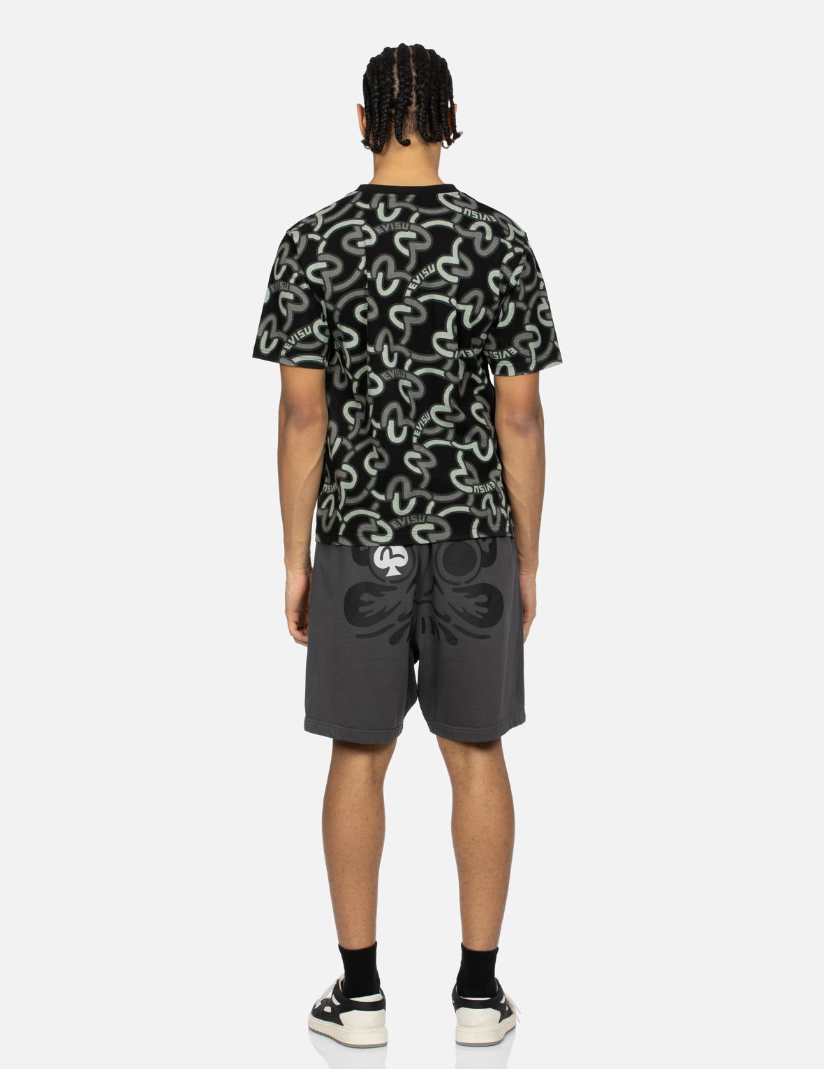 Spade Daruma Print Fashion Fit Sweat Shorts
