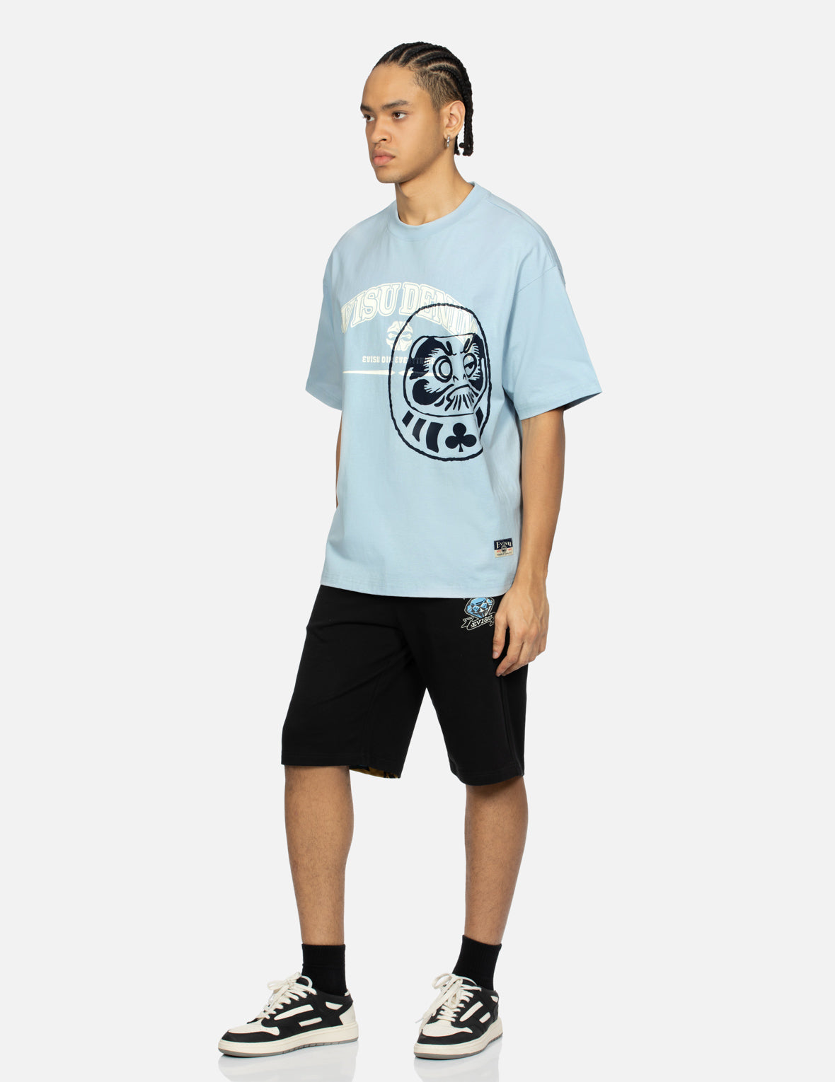 Gaming Daruma Daicock Print Regular Fit Sweat Shorts