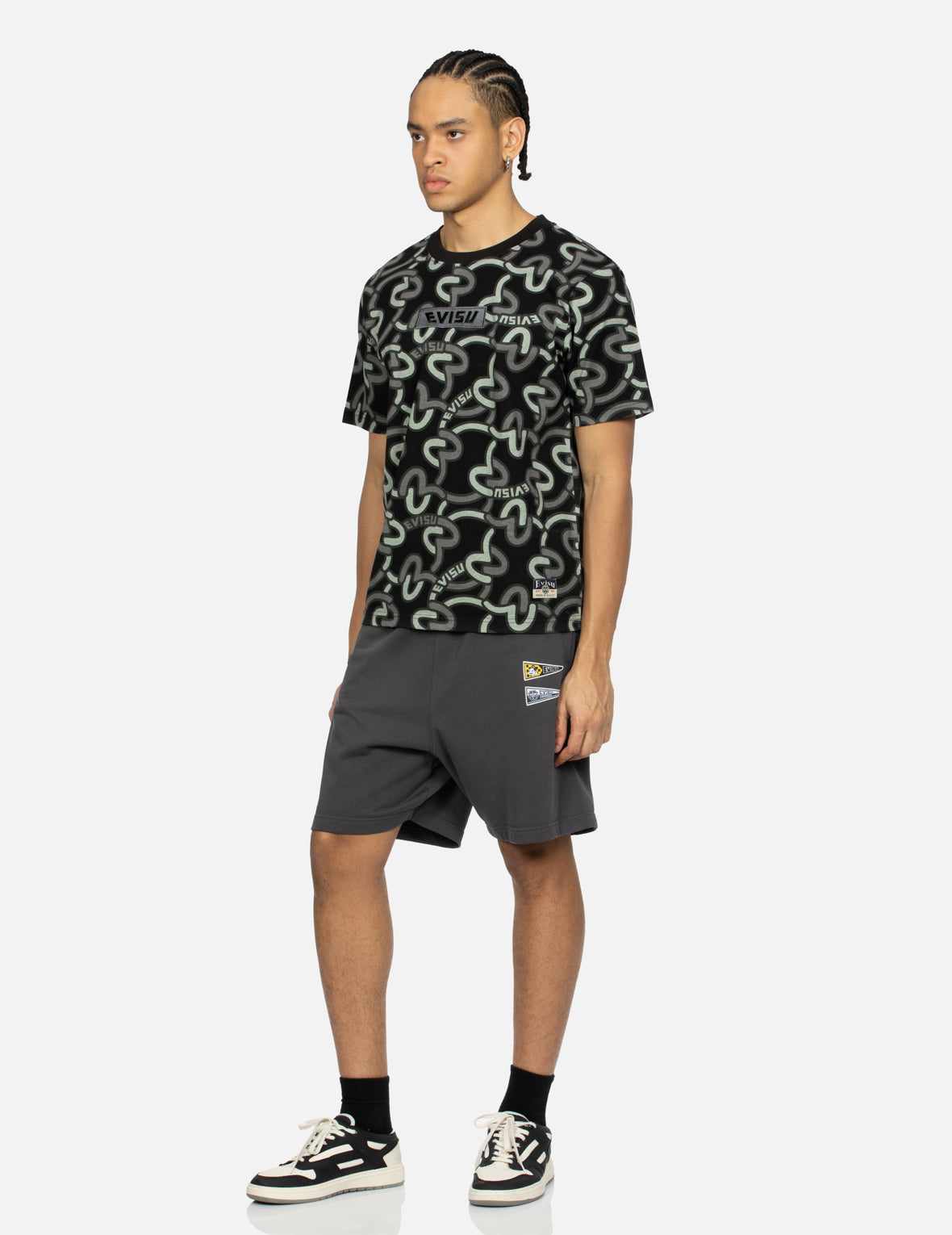 Allover Overlapping Seagull Print Regular Fit T-Shirt