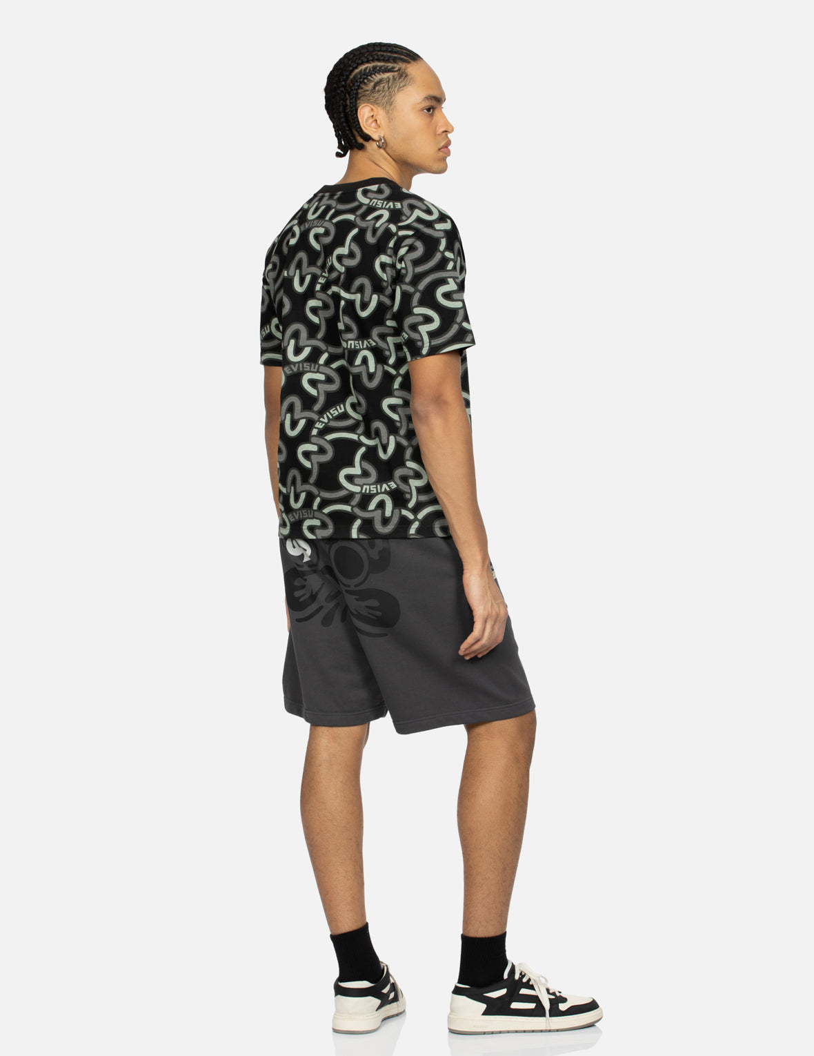 Allover Overlapping Seagull Print Regular Fit T-Shirt