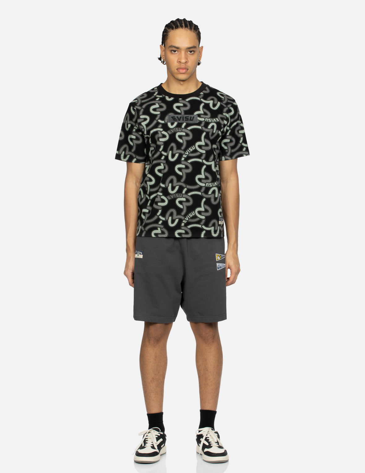 Allover Overlapping Seagull Print Regular Fit T-Shirt