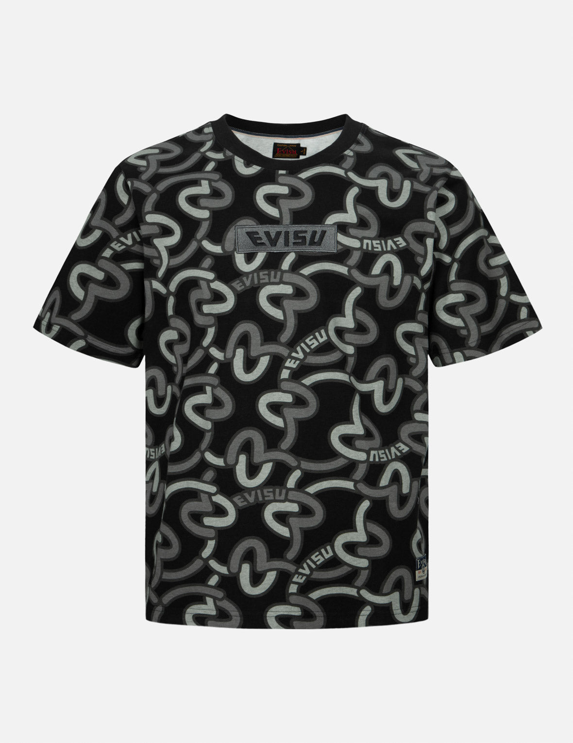 Allover Overlapping Seagull Print Regular Fit T-Shirt
