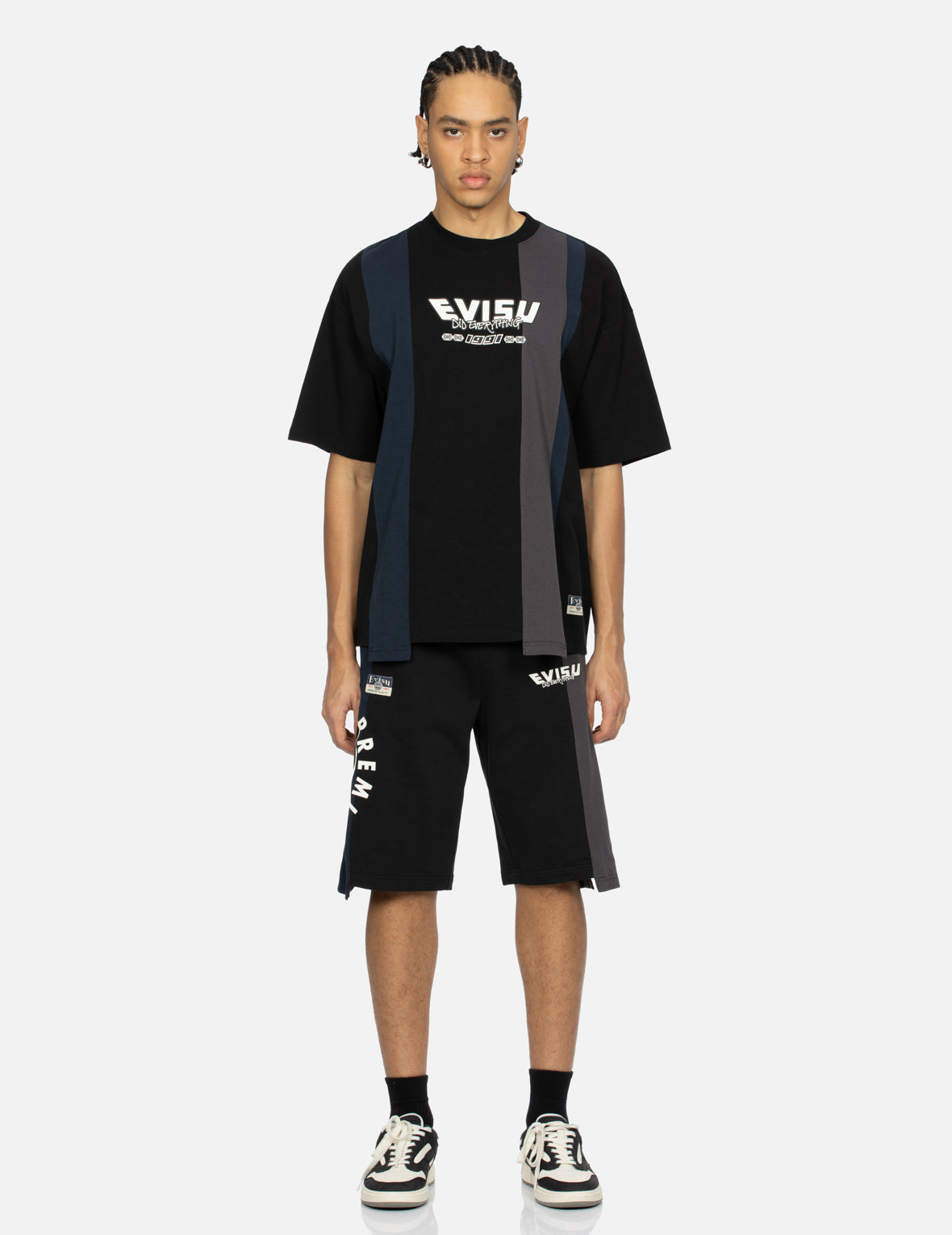 解构玩乐佛头印花宽版T恤