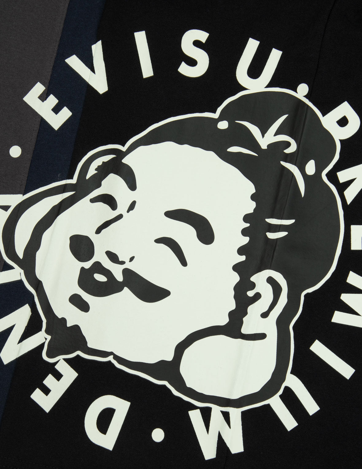 解构玩乐佛头印花宽版T恤