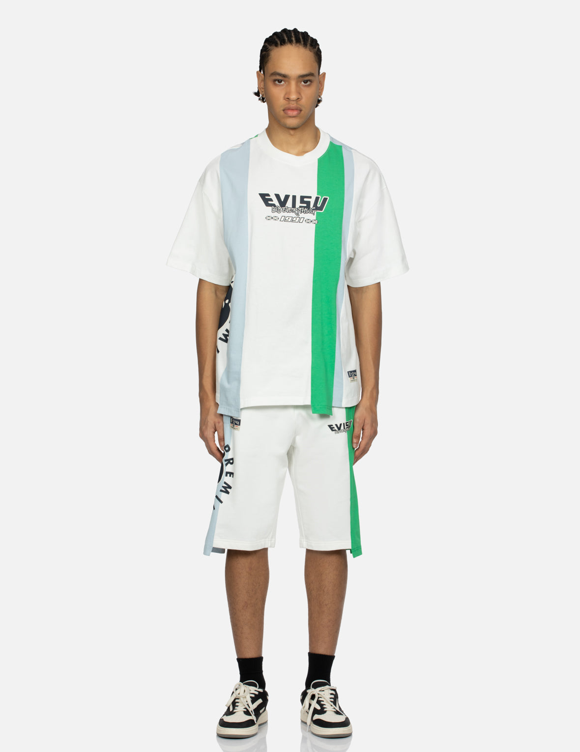 解构玩乐佛头印花宽版T恤