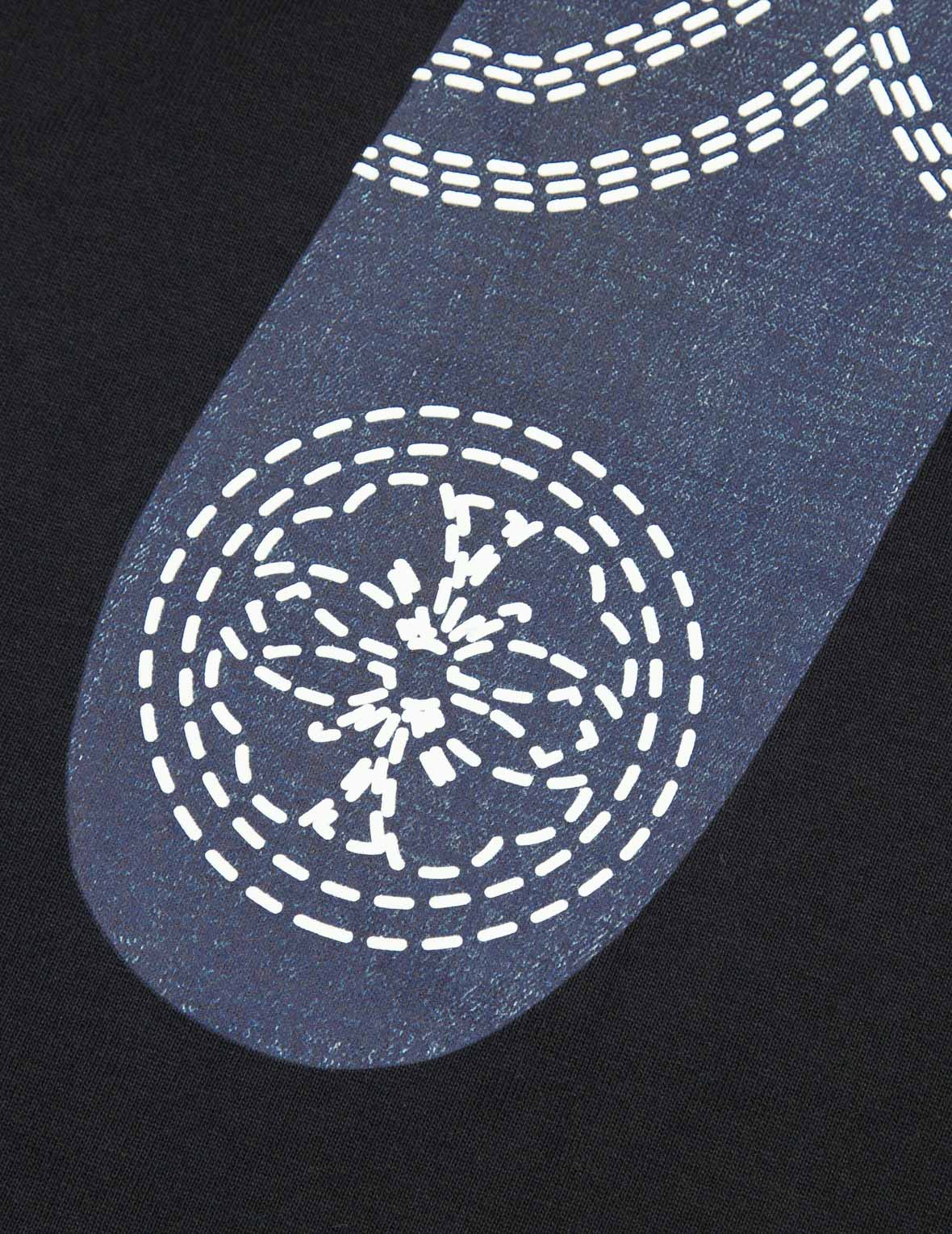 Foam Line Kamon and Seagull Daicock Print Loose Fit T-shirt
