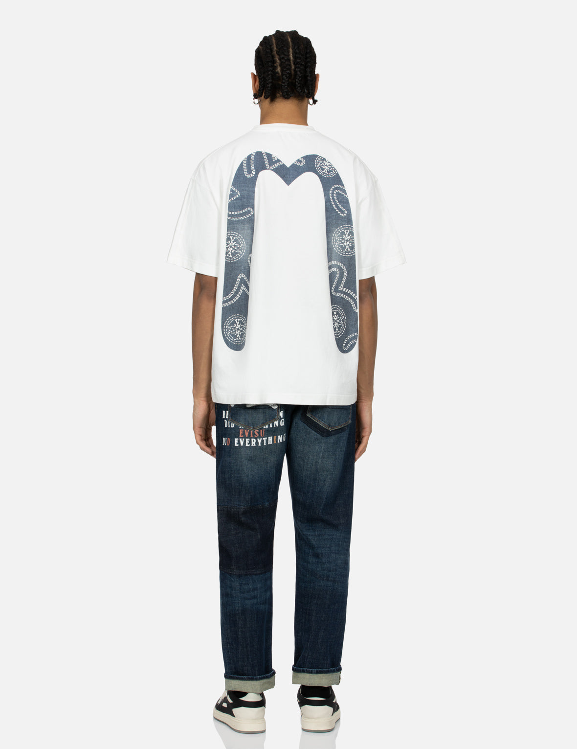 Foam Line Kamon and Seagull Daicock Print Loose Fit T-shirt