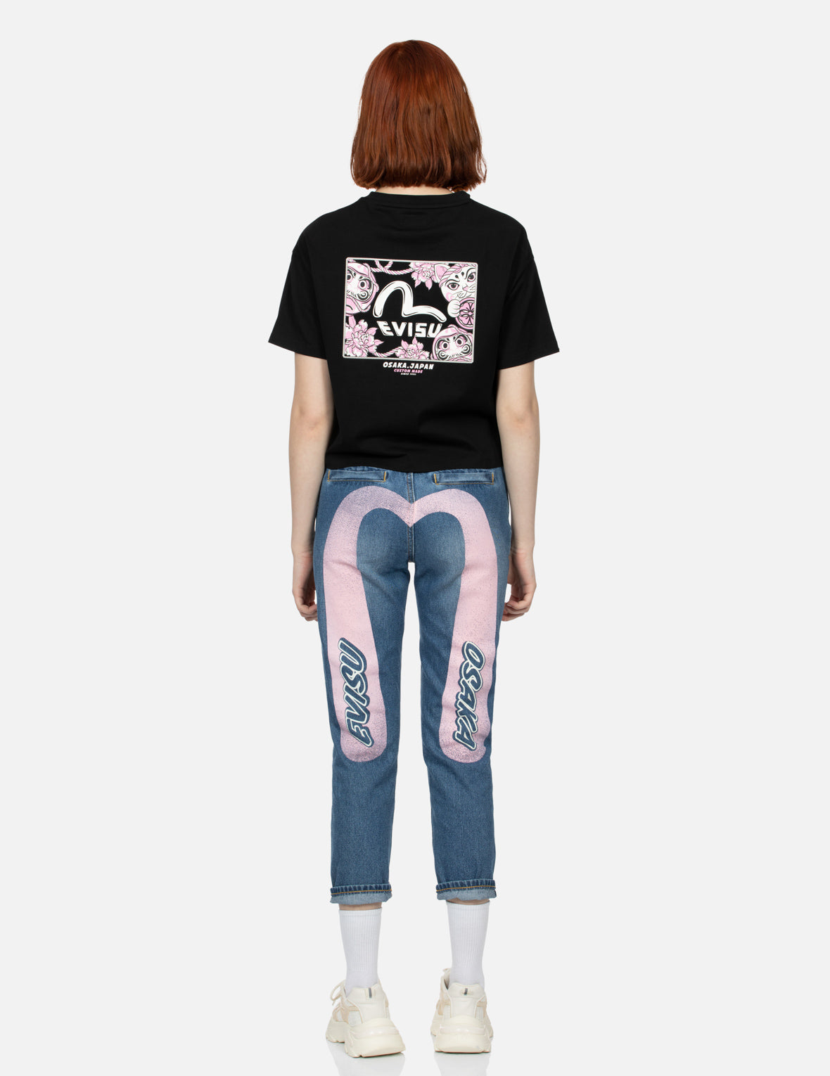 EVISU OSAKA 大M印花宽版休闲牛仔裤