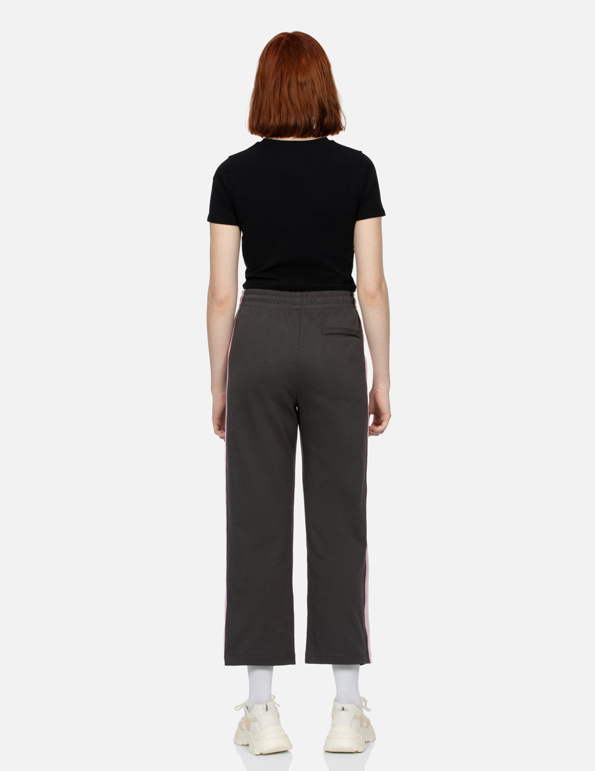 仙鹤和紫藤花印花镂空时尚版型T恤