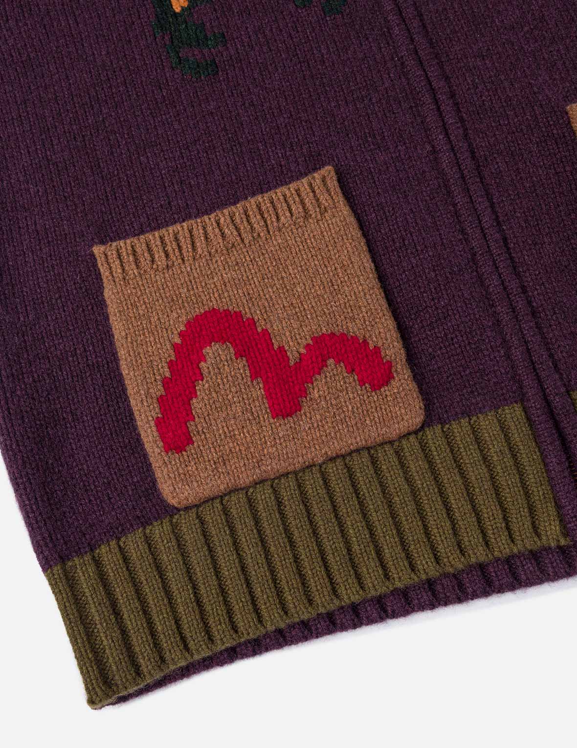 Spiders and Seagull Intarsia Knit Relax Fit Cowichan Sweater