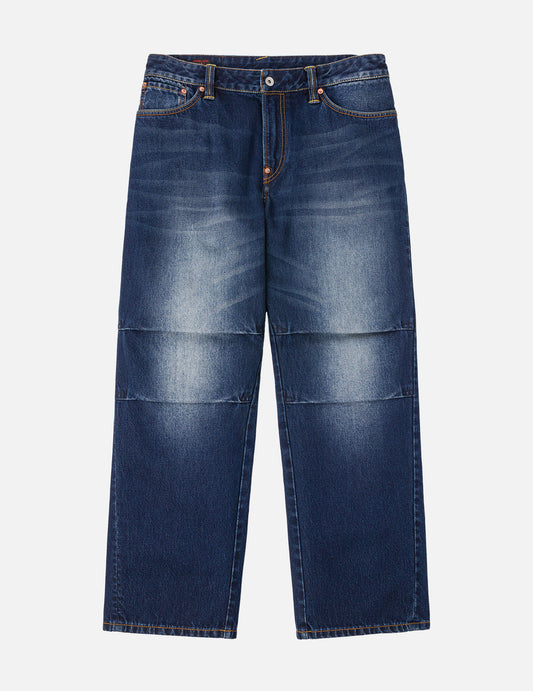 Hand-Drawn Seagull Print 3D Fit Jeans