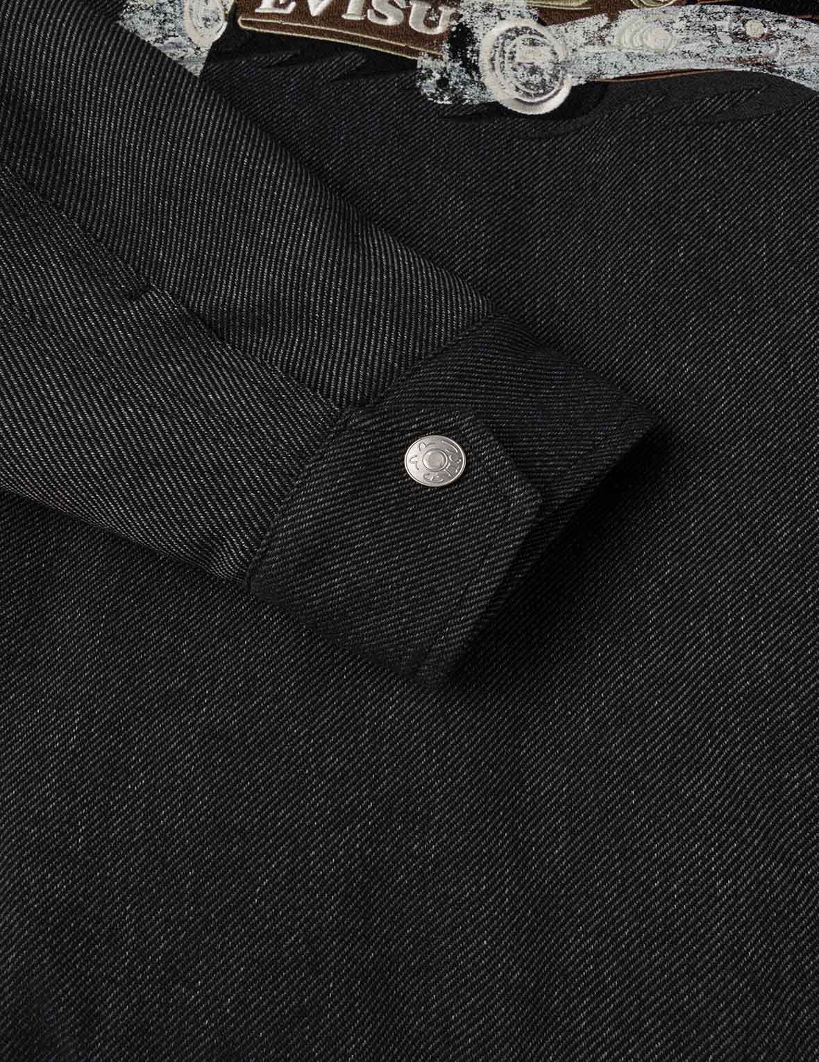 50年代经典车和海鸥印花宽版休闲工装外套