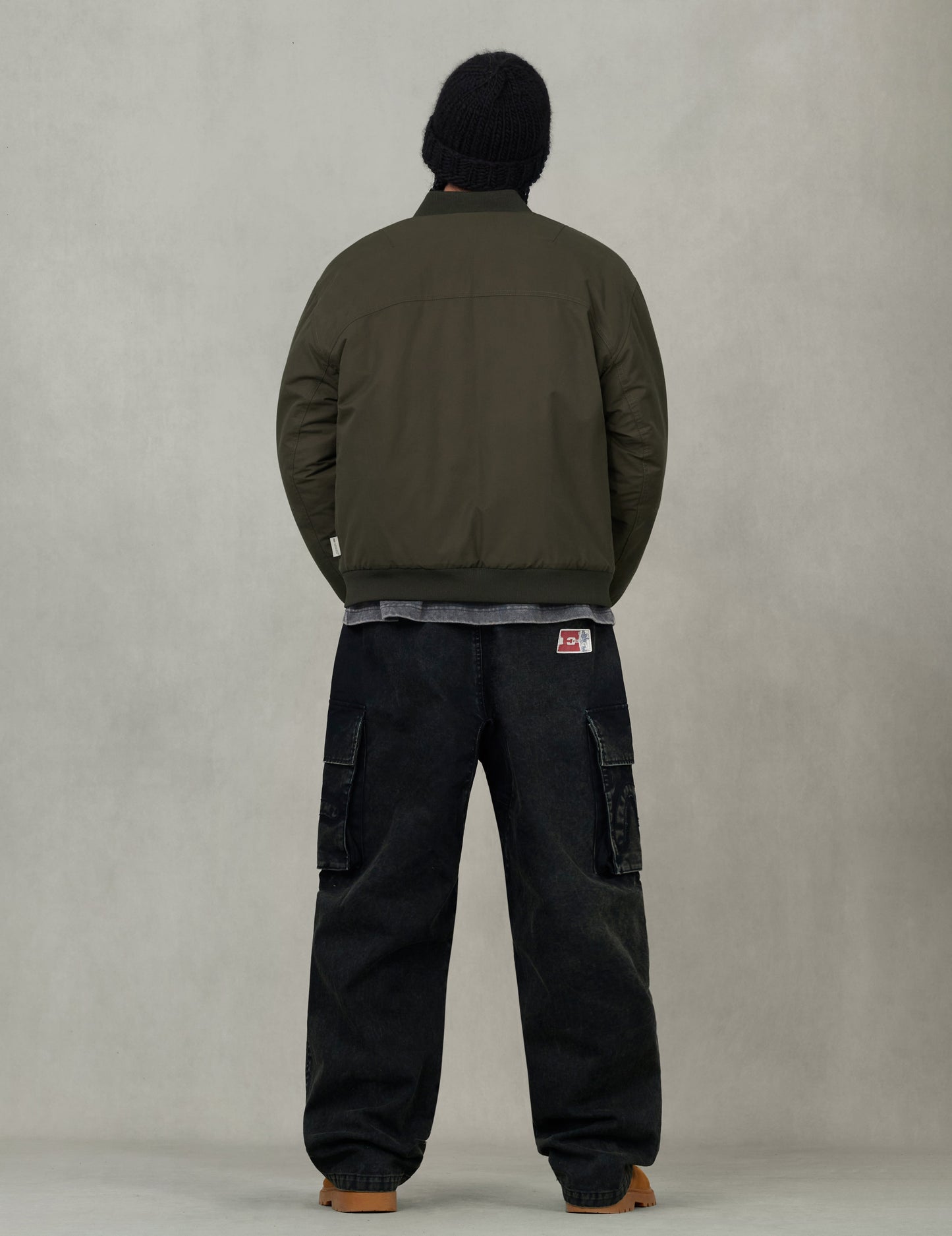 E和海鸥图章印花常规版型飞行员夹克